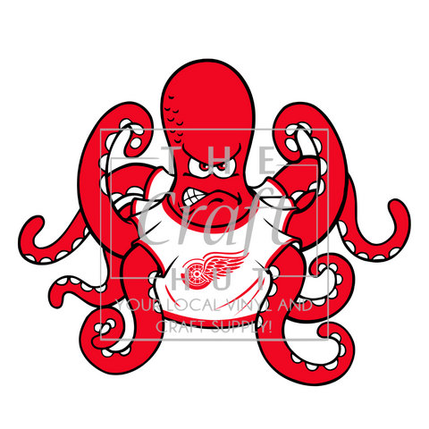 Red Wings DTF Transfer - Jersey Octopus