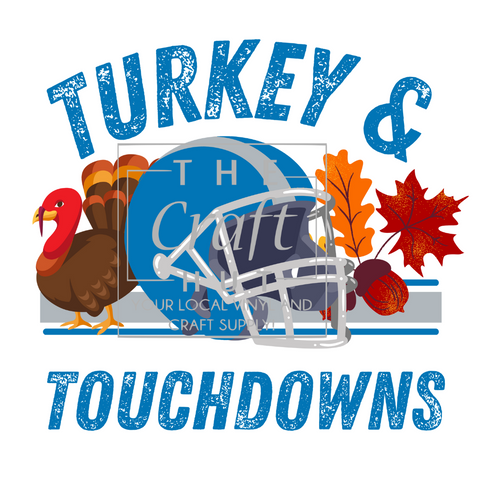 Turkey and Touchdowns DTF Transfer