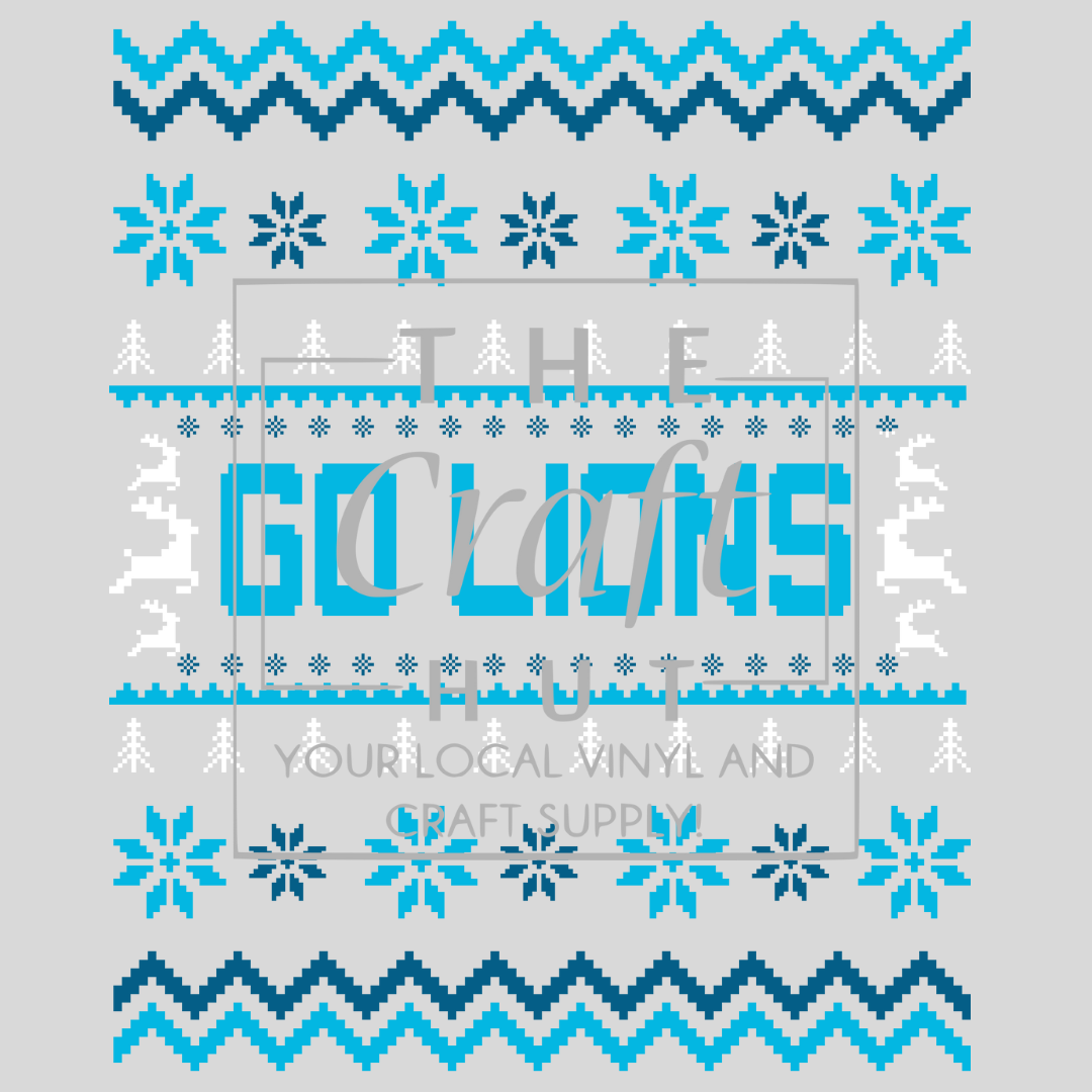Christmas DTF Transfer - Go Lions Sweater