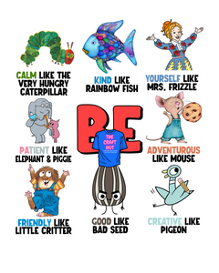 Reading Month DTF Transfer - Be Calm Be Kind Be Yourself