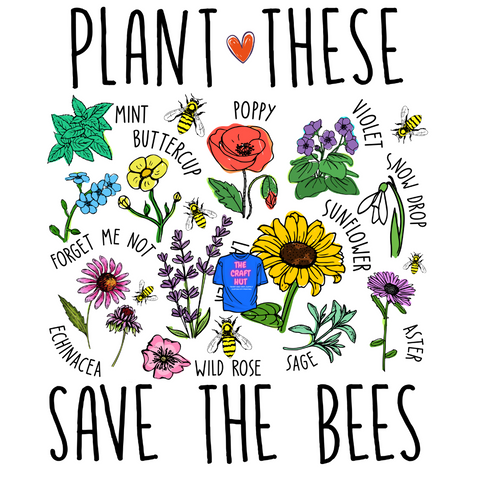 Spring DTF Transfer - Save The Bees