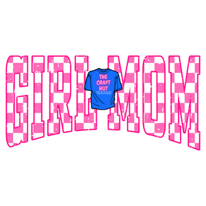 Mothers Day DTF Transfer - Girl Mom Checkered