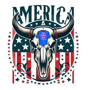 Patriotic DTF Transfer - Fourth OF July - America Bull