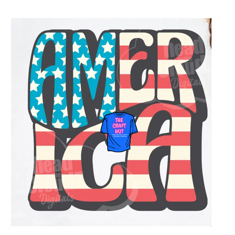 Patriotic DTF Transfer - American