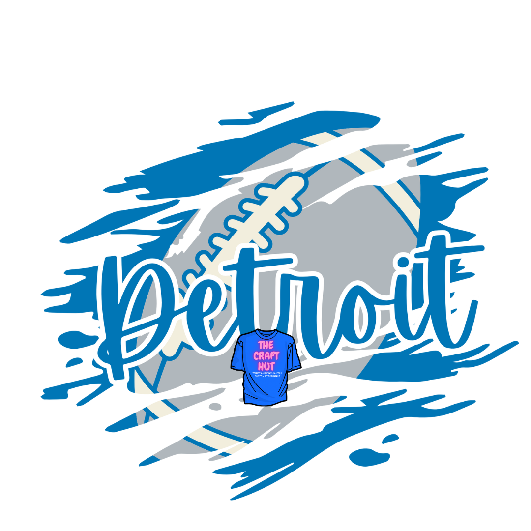Detroit Lions DTF Transfer - Football Sketch