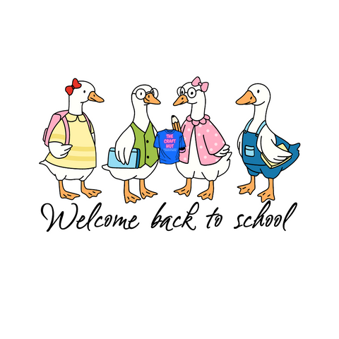 Teacher DTF Transfer - Back To School - Goose Back To School