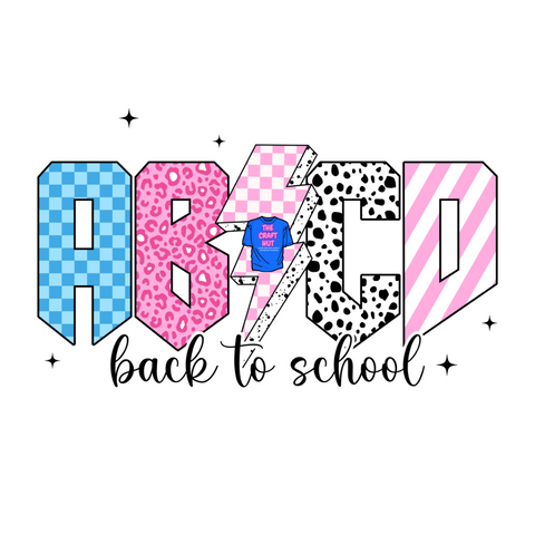 Teacher DTF Transfer- Back To School - ABCD