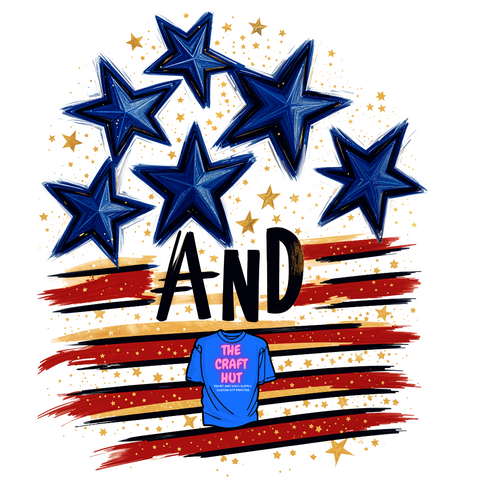 Patriotic DTF Transfer - Labor Day - Stars And Stripes
