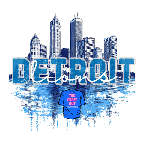 Lions DTF Transfer - Detroit Lions Skyline