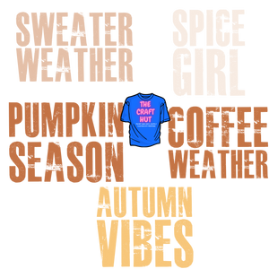 Fall DTF Transfer - Halloween DTF - Distressed Fall Words