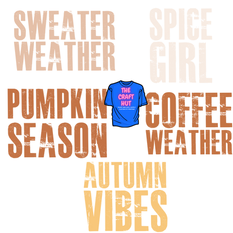 Fall DTF Transfer - Halloween DTF - Distressed Fall Words