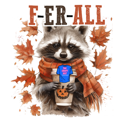 Fall DTF Transfer - F-ER-ALL - Racoon Fall