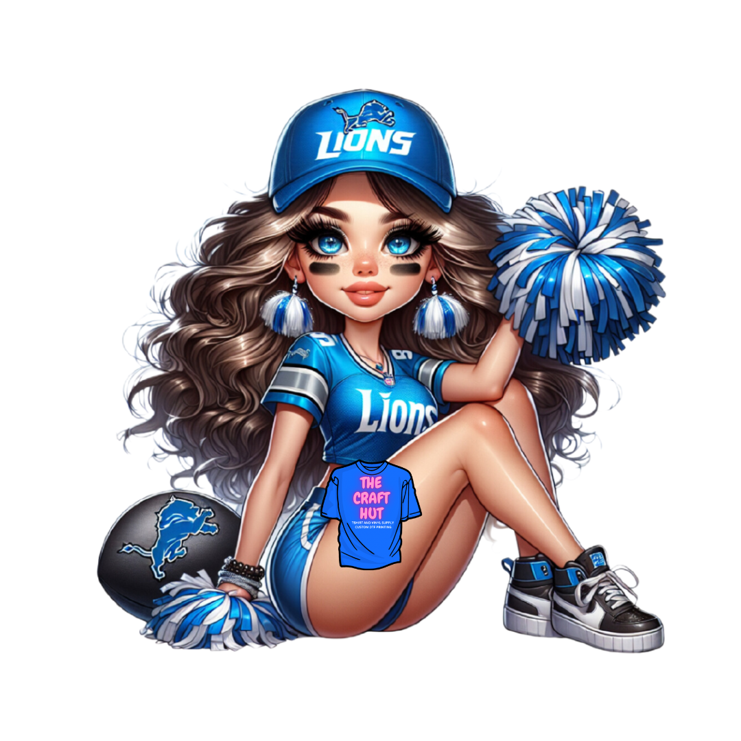 Lions DTF Transfer - Cheerleader 1