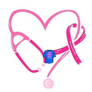 Breast Cancer Awareness DTF Transfer - Pink Ribbon Stethoscope