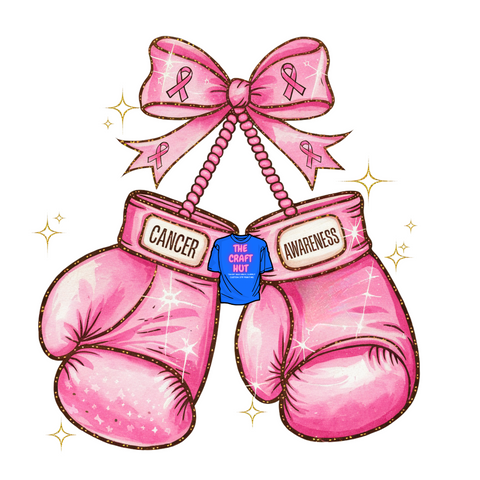 Breast Cancer Awareness DTF Transfer - Boxing Gloves