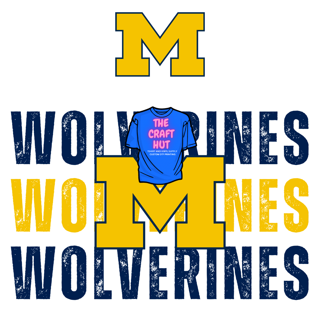 College Football DTF Transfer - Wolverines Repeat W/Pocket