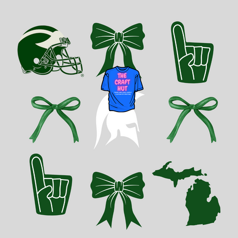 College Football DTF Transfer - Michigan State Croquette Bow