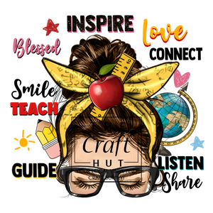 Teacher DTF Transfer - Teacher Head 1
