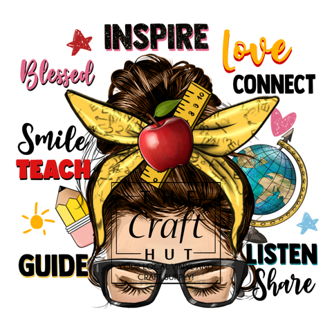 Teacher DTF Transfer - Teacher Head 1