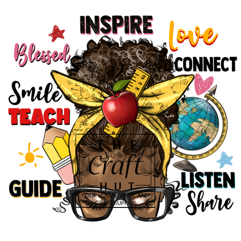 Teacher DTF Transfer - Teacher Head 2