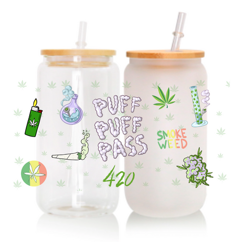 UV DTF WRAP- Puff Puff Pass