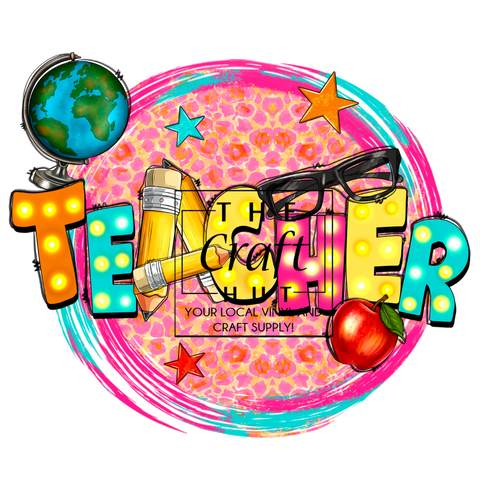 Teacher DTF Transfer - Teacher Globe