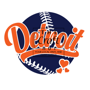 Tigers DTF- Baseball Hearts