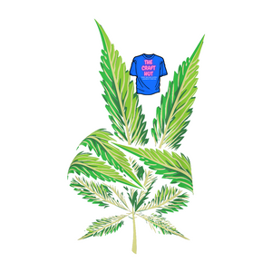 Cannabis DTF Transfer - 420 Leaf Peace Sign