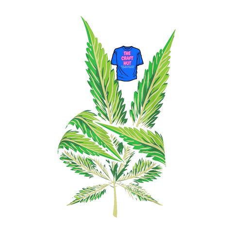 Cannabis DTF Transfer - 420 Leaf Peace Sign