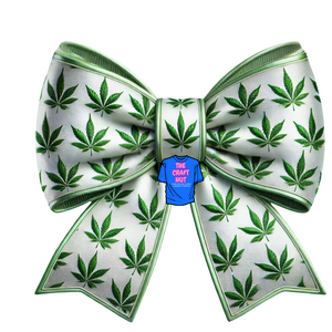 Cannabis DTF Transfer - Leaf Bow -420 Bow