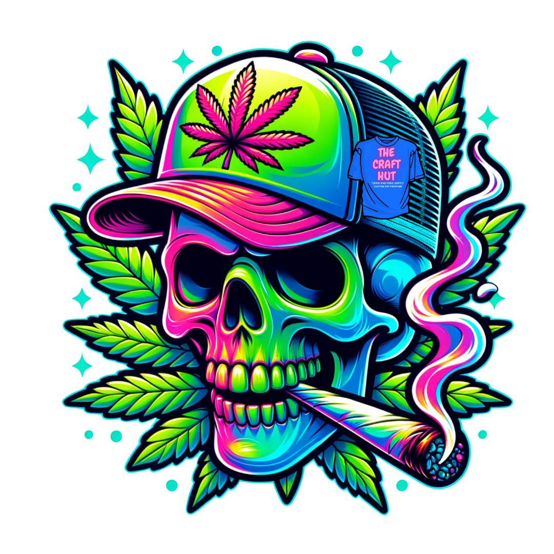 Cannabis DTF Transfer - Skull 420