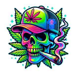 Cannabis DTF Transfer - Skull 420