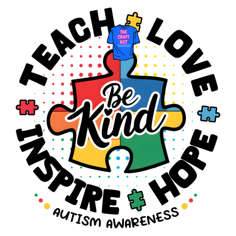 Autism Awareness DTF Transfer - Teach Love Inspire Hope