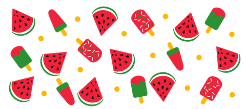 UV DTF WRAP-Watermelons and popsicles