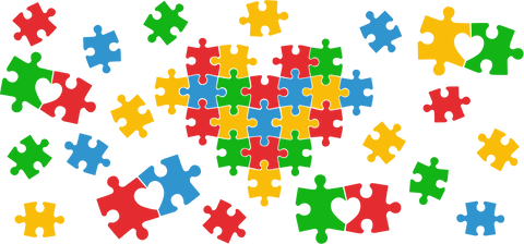 UV DTF Wrap-Puzzle pieces Autism