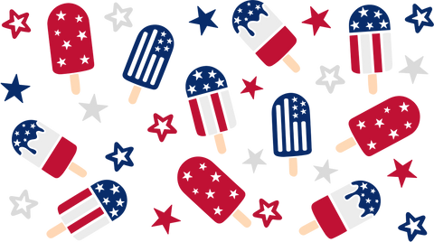UV DTF Wrap-patriotic Popsicles and stars