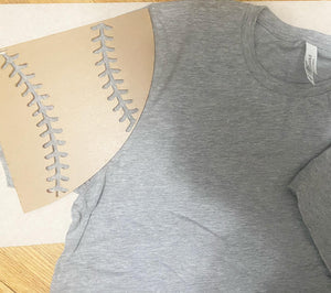 Baseball Sleeve Bleach Stencil