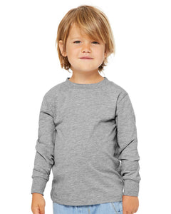 Bella and Canvas Toddler Long Sleeve Black, White, Grey 3501T