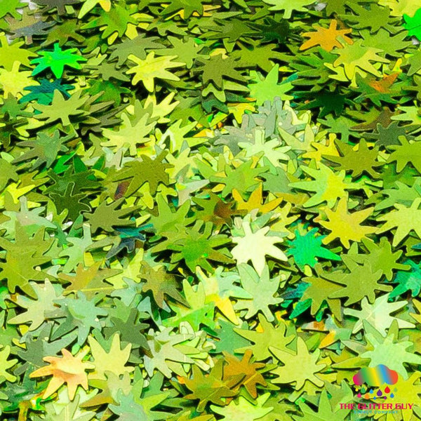 Cannabis Glitter Shape