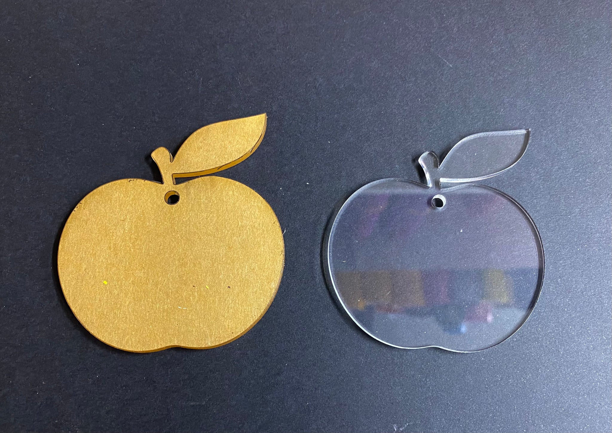 Clear Acrylic Apple 3''