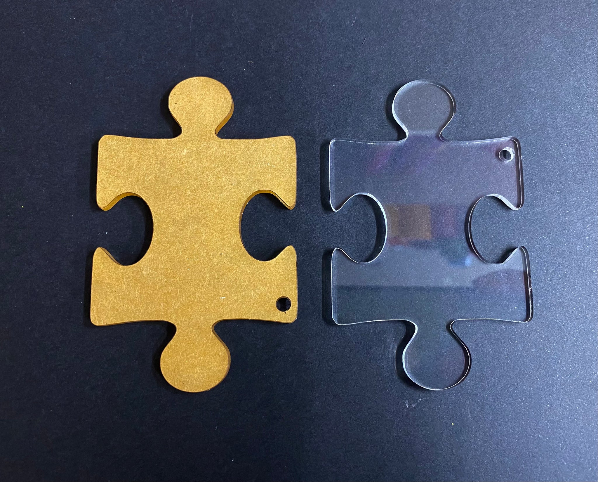 Clear Acrylic Puzzle Piece 3''
