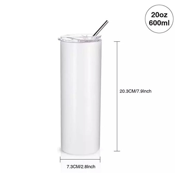 20 oz Sublimation Skinny Tumbler