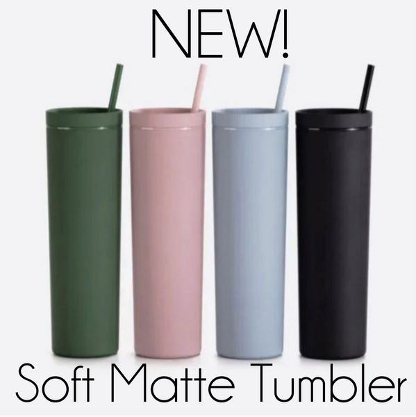 CLEARANCE Soft Matte Tumbler 18oz