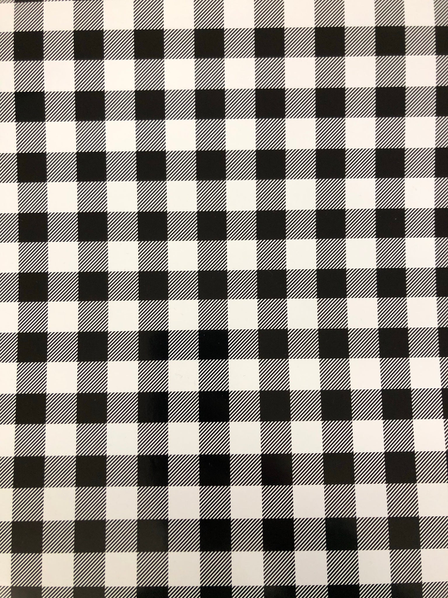 White Plaid Adhesive