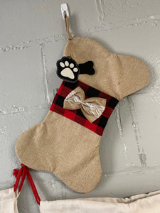 Red Plaid Dog Stocking