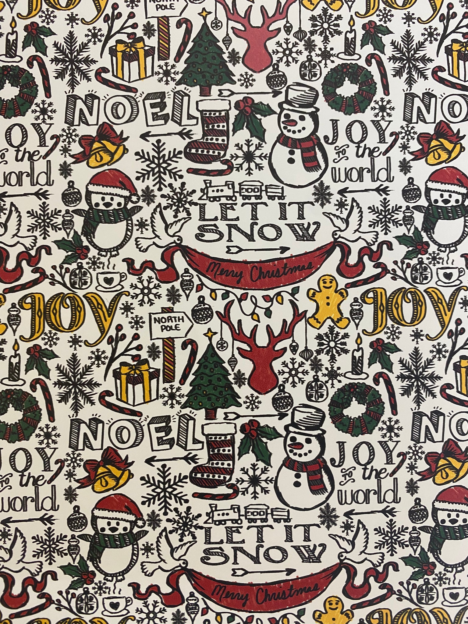 Christmas Typography Pattern HTV
