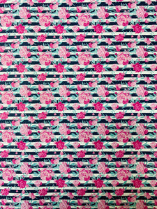 Pink Striped Peonies HTV