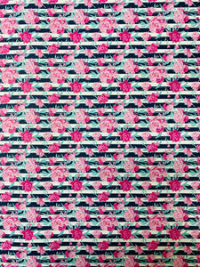 Pink Striped Peonies HTV