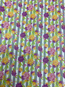 Striped Peonies Pattern HTV