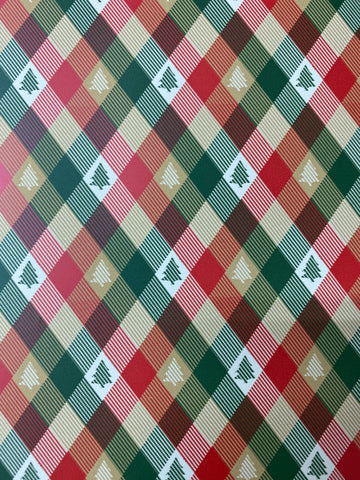 Christmas Tree Plaid Pattern HTV
